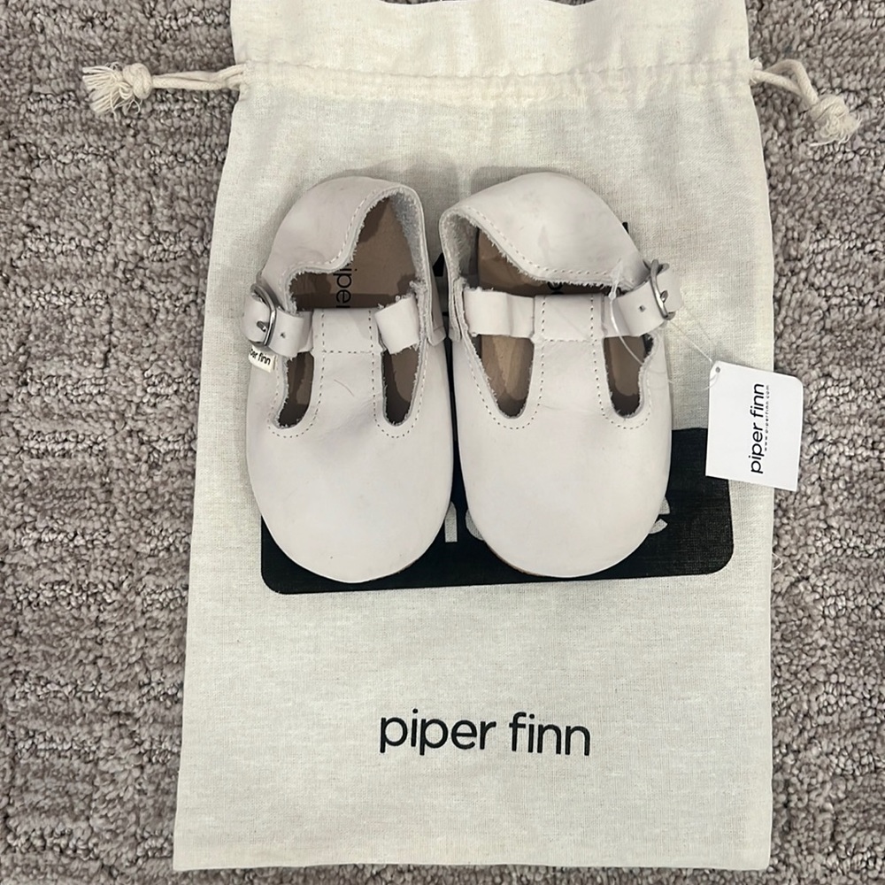 Piper Finn Dove T-Strap Mary Jane Soft Sole Shoes